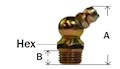 Metric Grease Fitting 45 Deg Ball Check Diagram 3